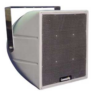Community 2-Way Coaxial 12-Inch Grey 60x60 Weather-Resistant Full-Range 200W 70V/100V Loudspeaker R.5COAX66T