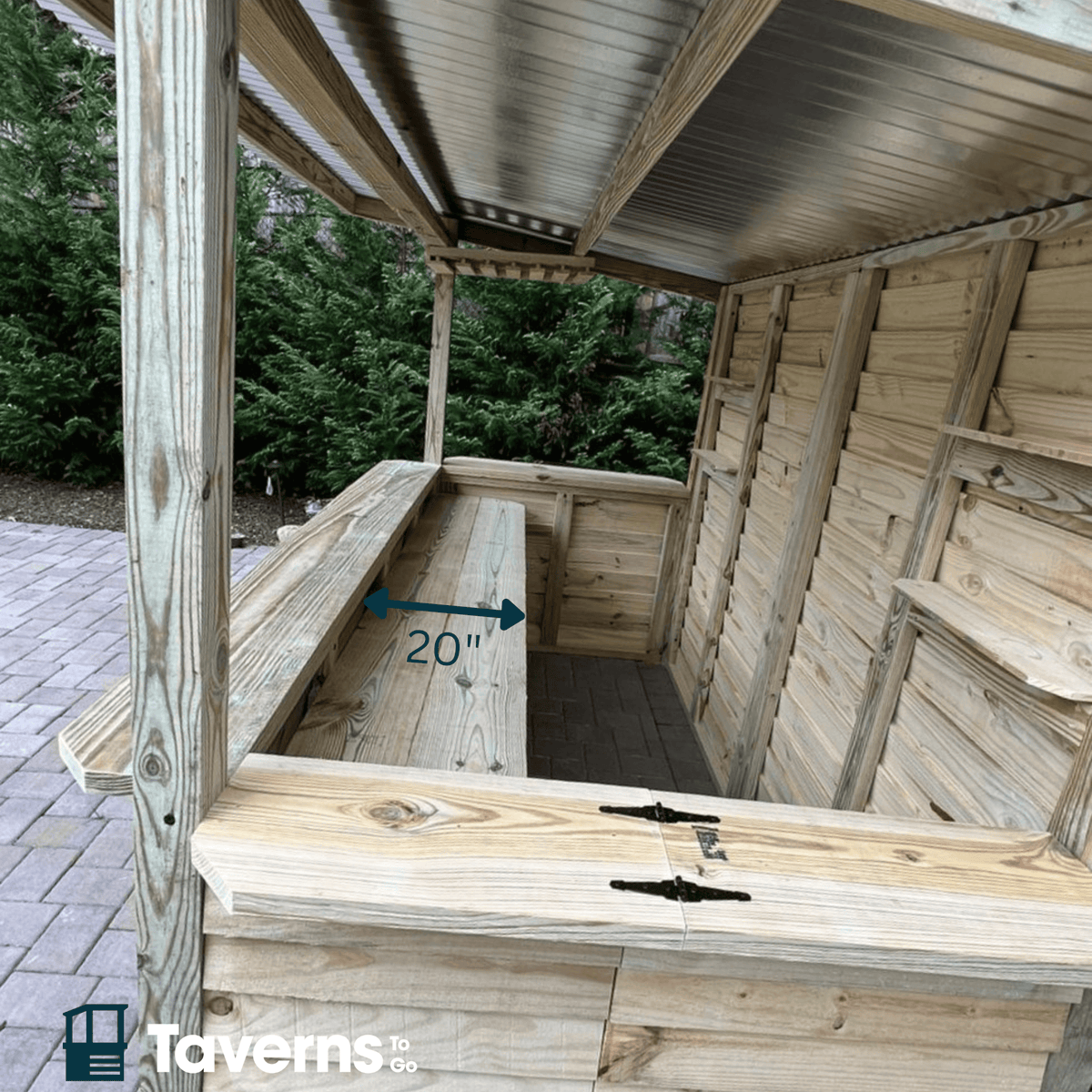 Upgrade interior countertop to 20" wide in lieu of 10"