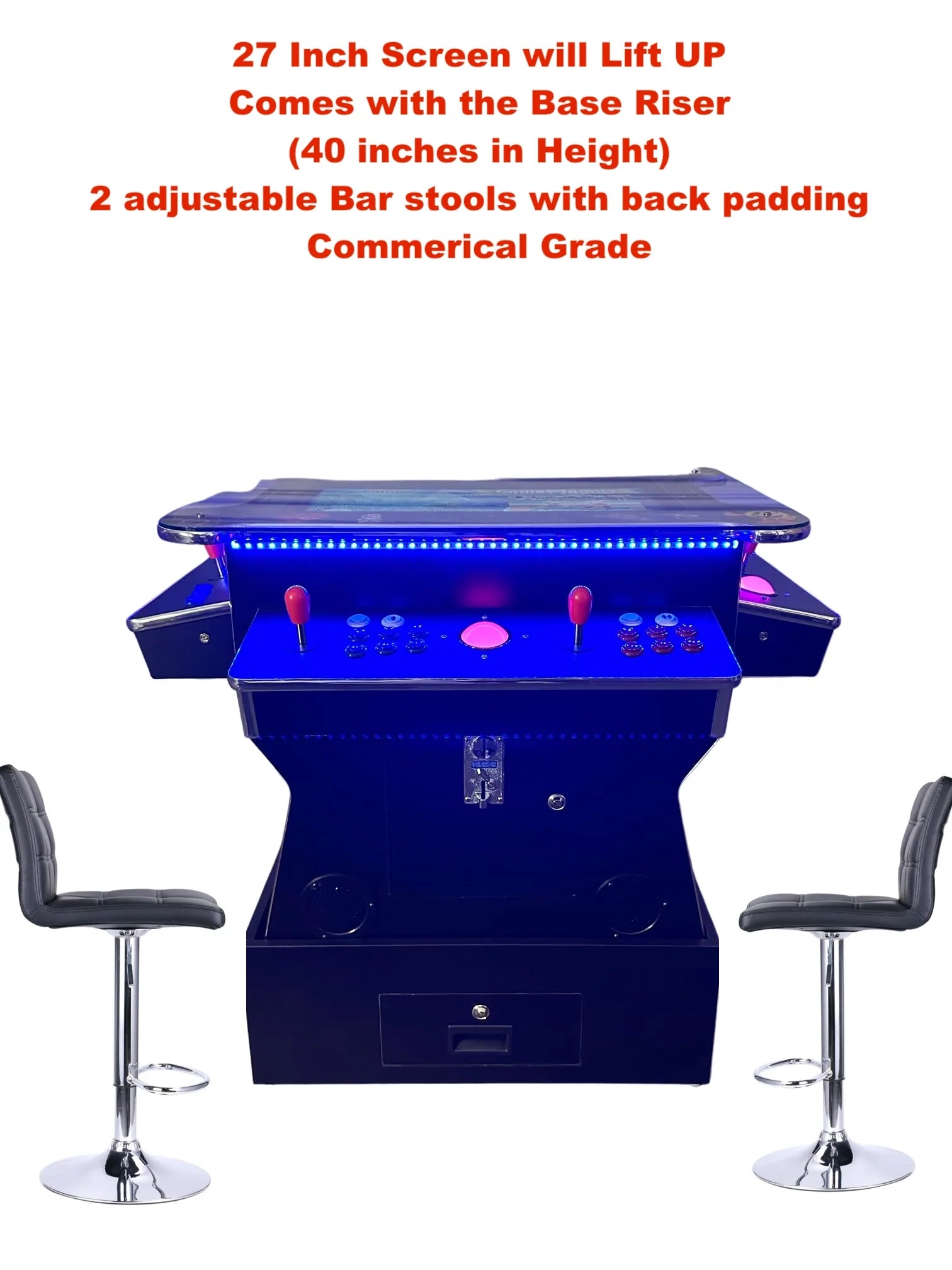 Cocktail Arcade Tilt lift up With Riser machine 4600 Games