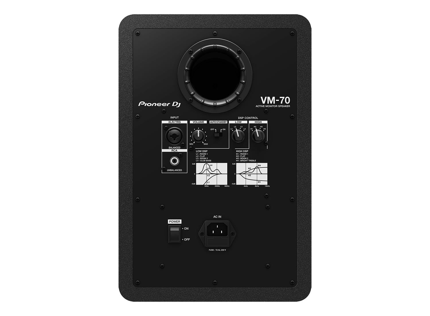 Pioneer DJ VM-70, 6.5” Active Studio Monitor Speaker - Black
