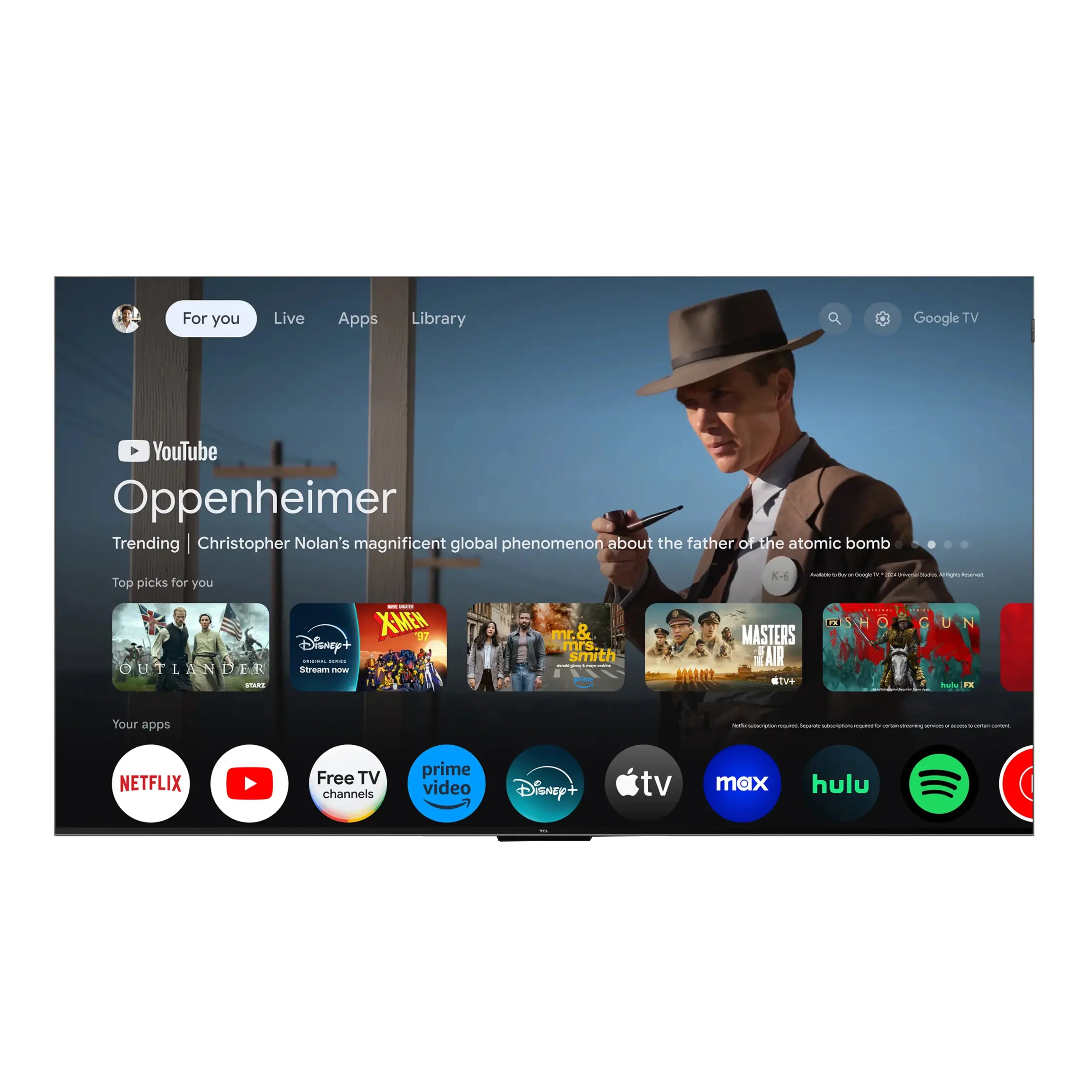 Titan Weatherproof Outdoor TV Full Sun 4K Smart TV Powered By Google TV OS G-300 Mini LED QLED