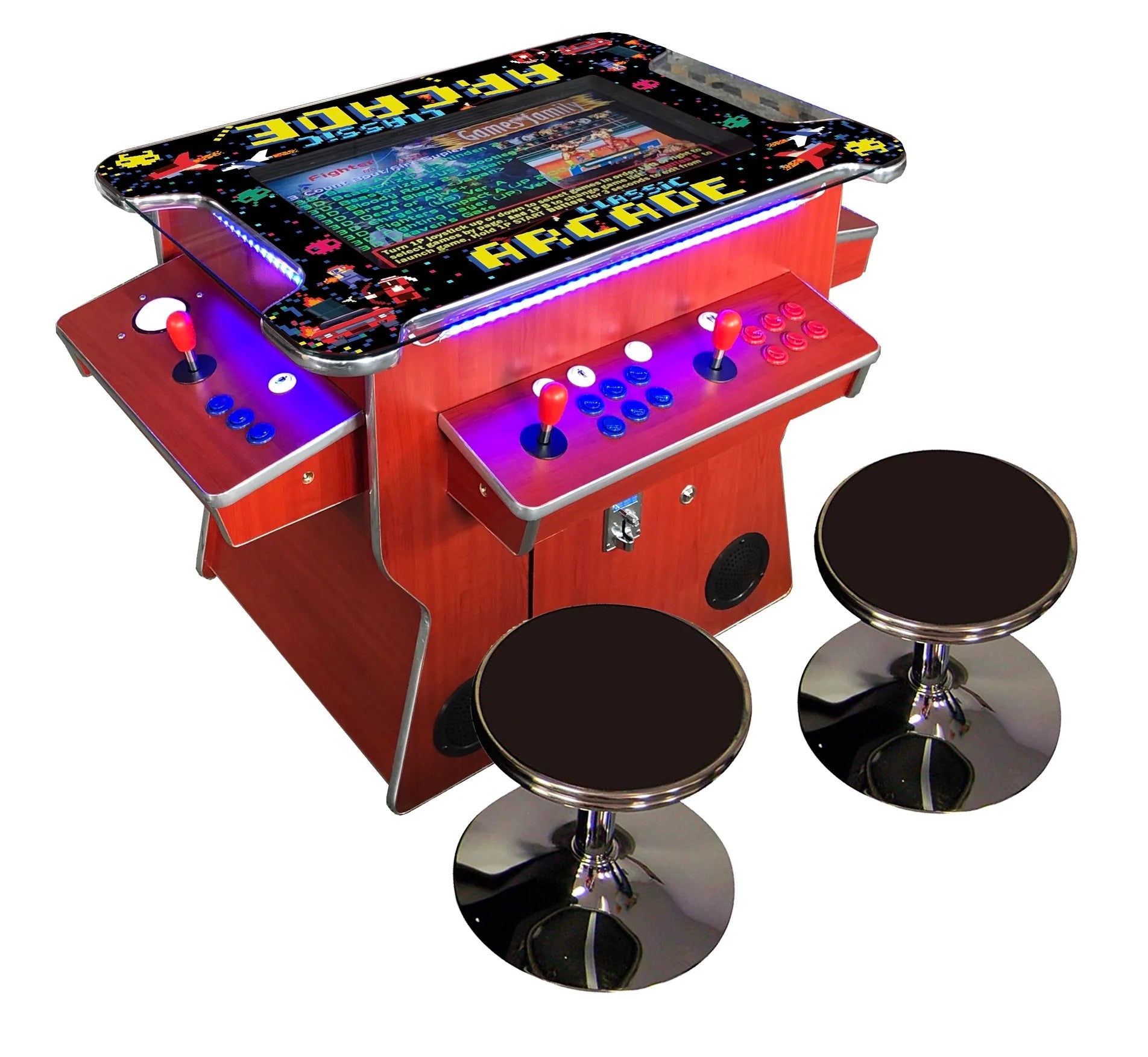 Cocktail Arcade Machine 3505 Tilt Up Wood Retro Wood