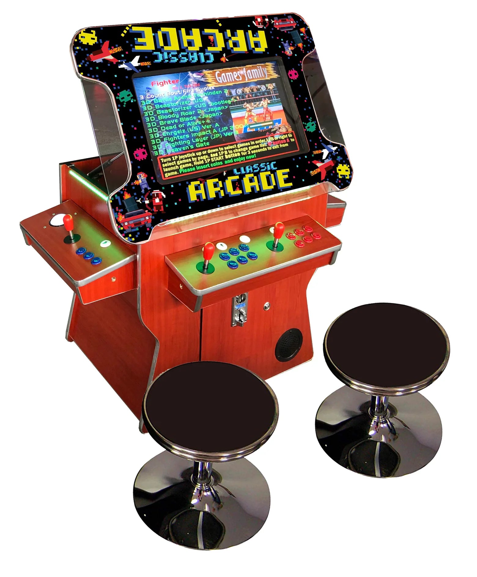 Cocktail Arcade Machine 3505 Tilt Up Wood Retro Wood