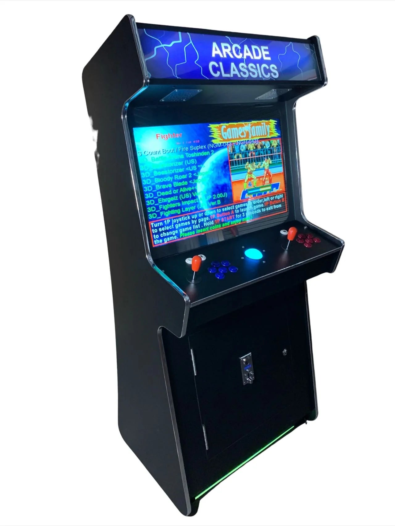 2 PLAYER STANDUP Arcade Machine 4600 Games Multi-cade Upright Retro Cabinet Black
