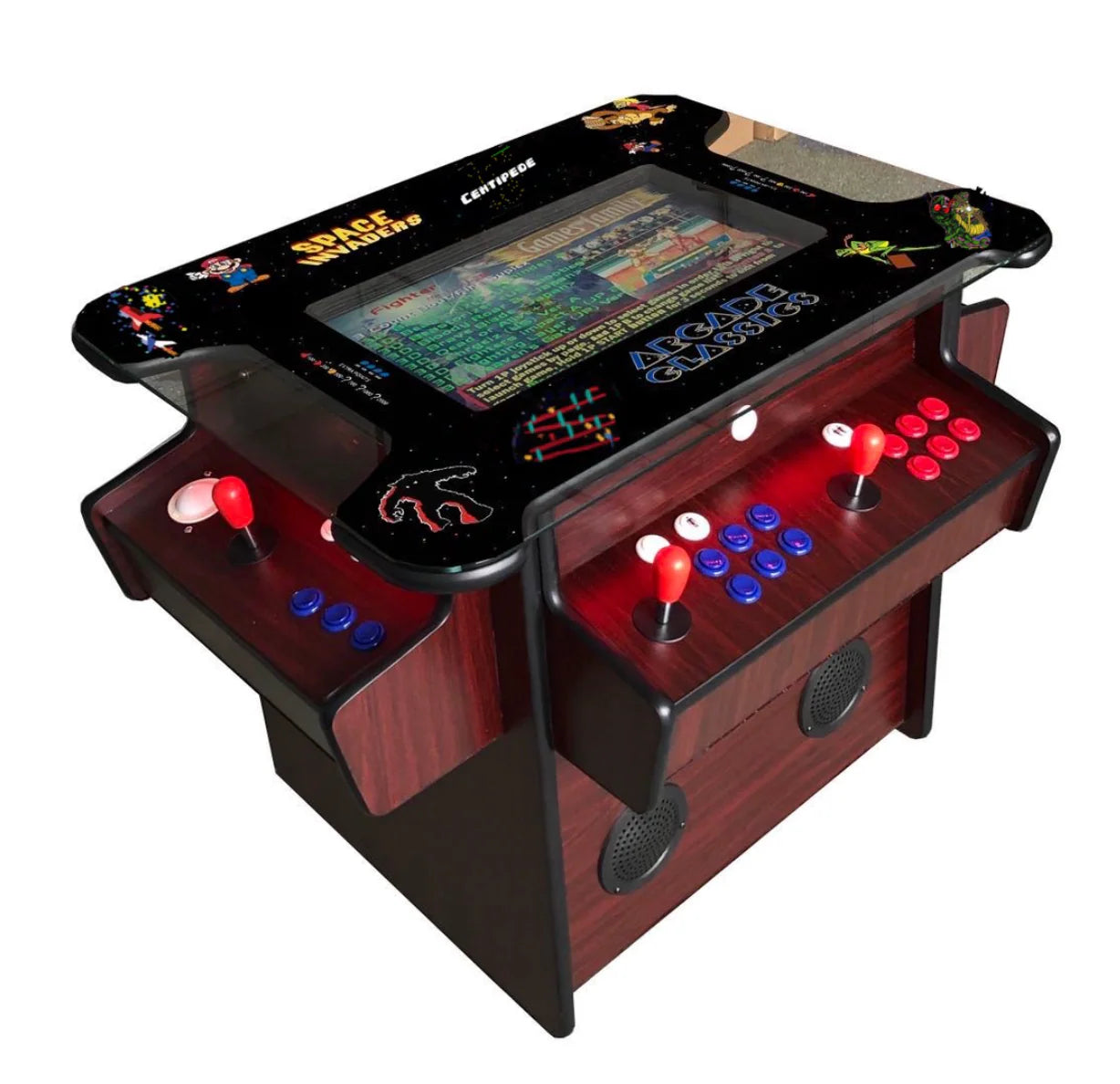 Cocktail Table Arcade 4600 Games Dark Wood