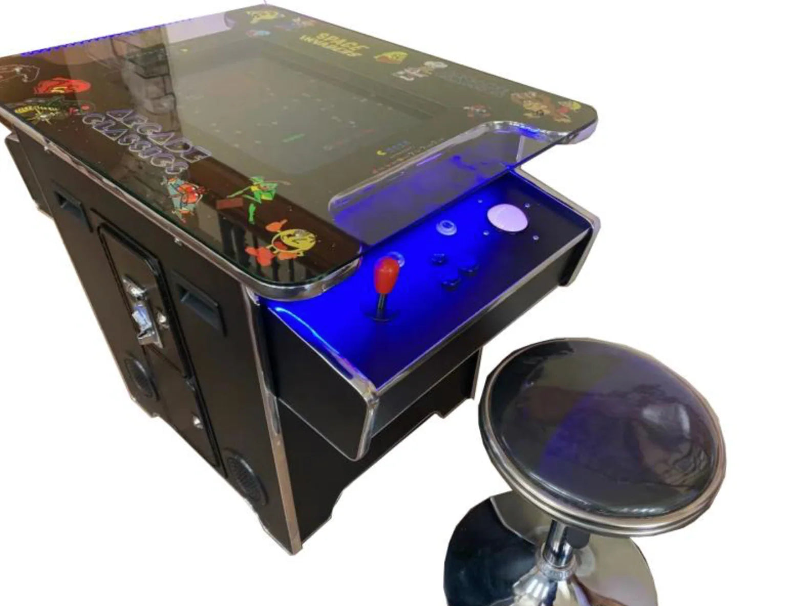 Cocktail Arcade Machine 412 w/ Track Ball - Blk Retro