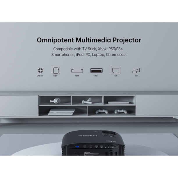 VANKYO Leisure 510 HD Projector, Portable Movie, Wireless connection Projector, with Built-in Office Software