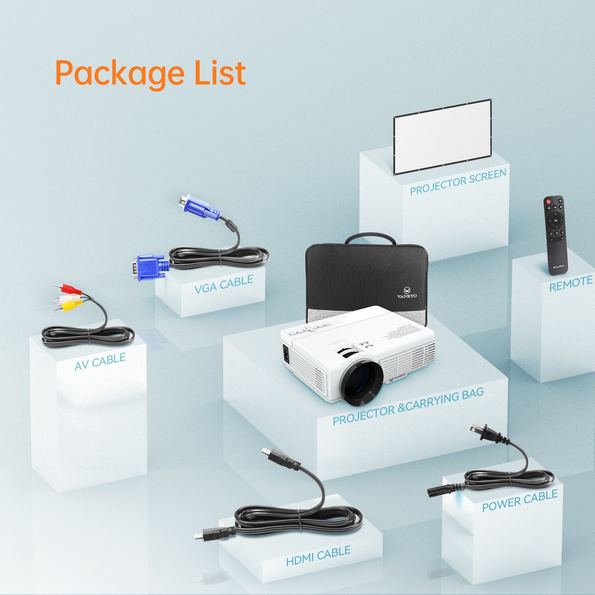 VANKYO Leisure 3 Pro 720P Portable Video Projector 1080P Supported