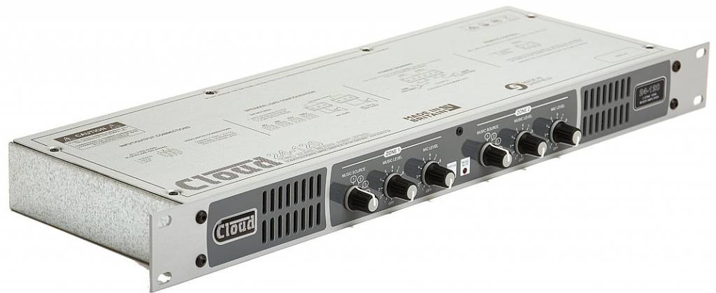 Cloud Electronics 2-Zone Integrated Amplifier - 2x120 Watt 4/8ohm or 70/100v  24-120 1RU