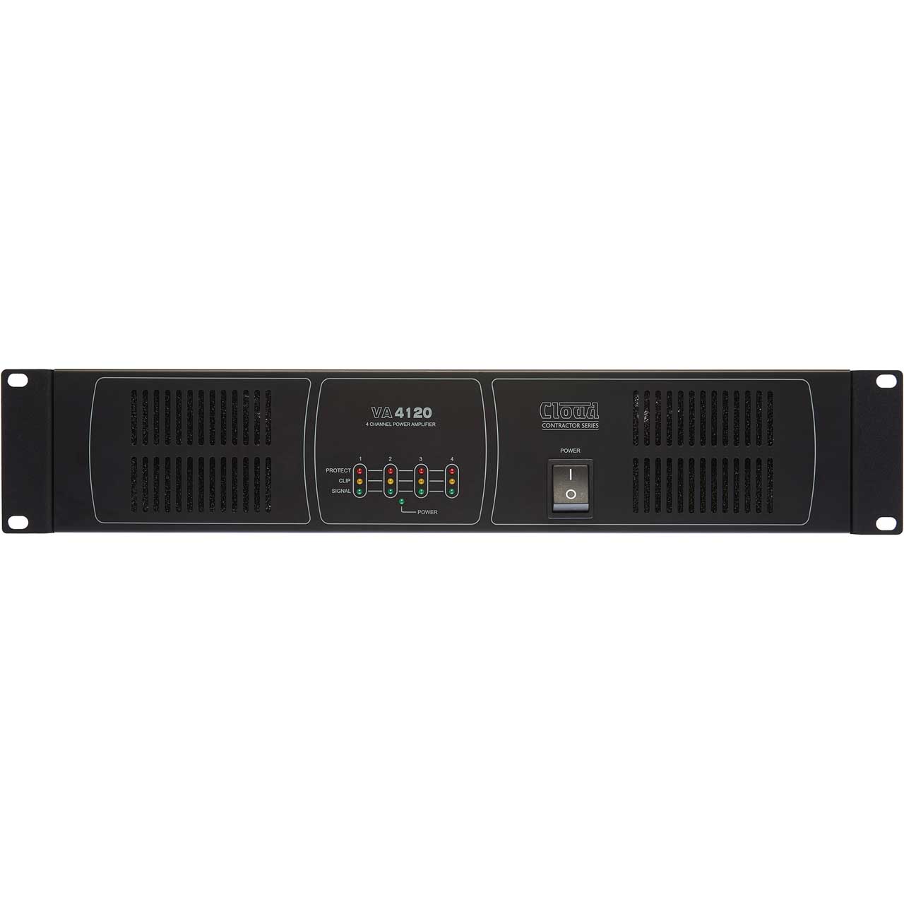 Cloud Electronics 4-Channel Audio Power Amplifier - 120 Watts Per Channel @ 4 Ohm or 25/70/100v VA4120 2RU