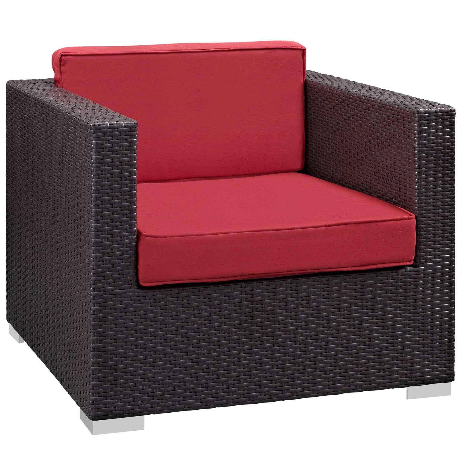 Modway Convene Outdoor Sectional Set - 5-Piece Patio Furniture for Ultimate Comfort