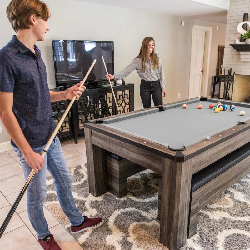 Atomic Hampton 7ft 3-In-1 Combo Game Table | Billiards + Ping Pong + Dining - SKU: G05302W