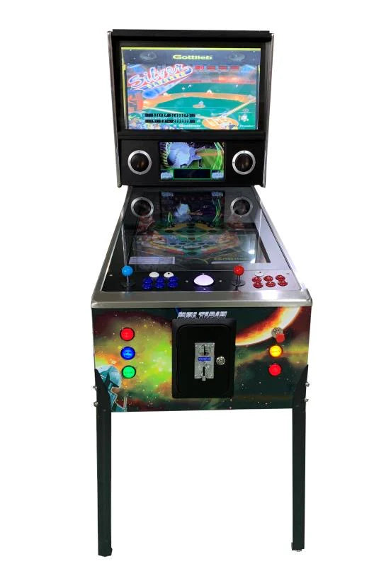 Virtual Pinball 1300 PINBALL Games in 1 AND 307 classic 80s games with trackball- Full Size Machine