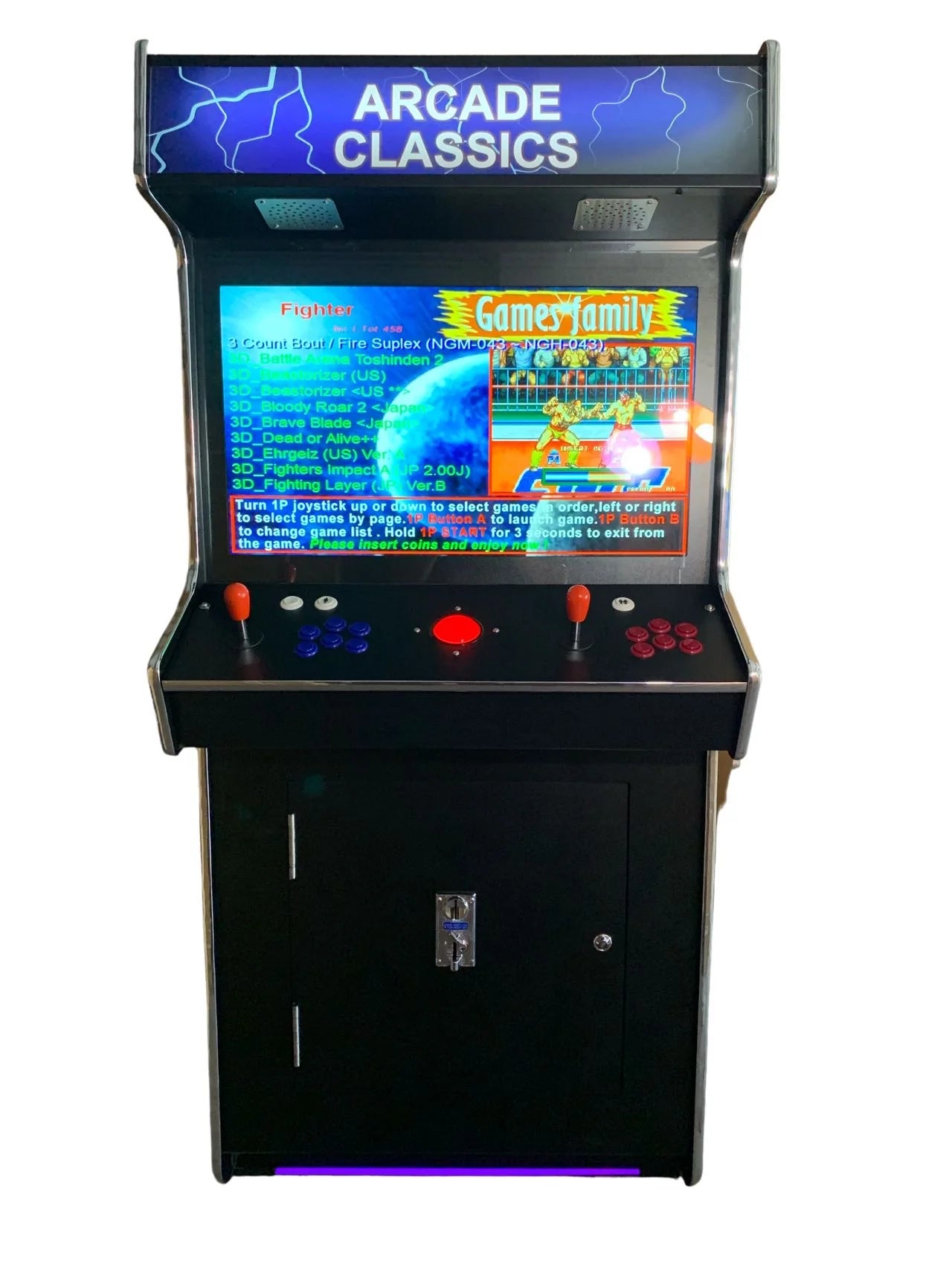 2 PLAYER STANDUP Arcade Machine 4600 Games Multi-cade Upright Retro Cabinet Black