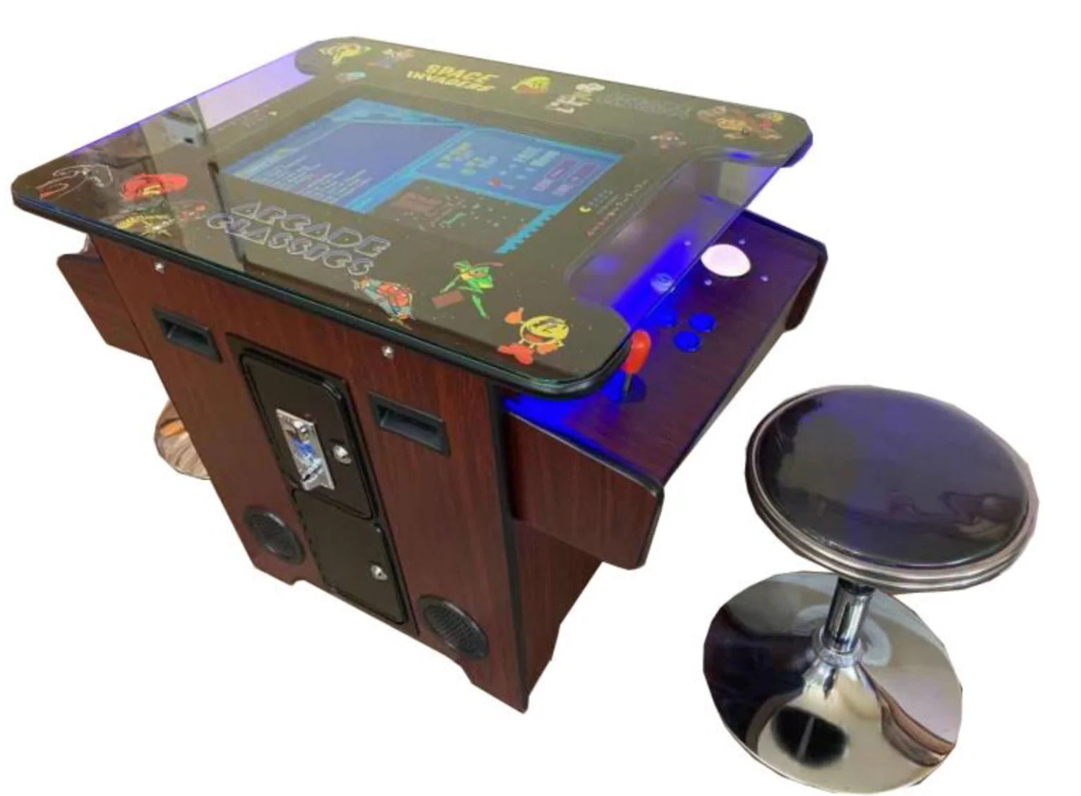 412 Cocktail Arcade Machine TRACK BALL DARK WOOD