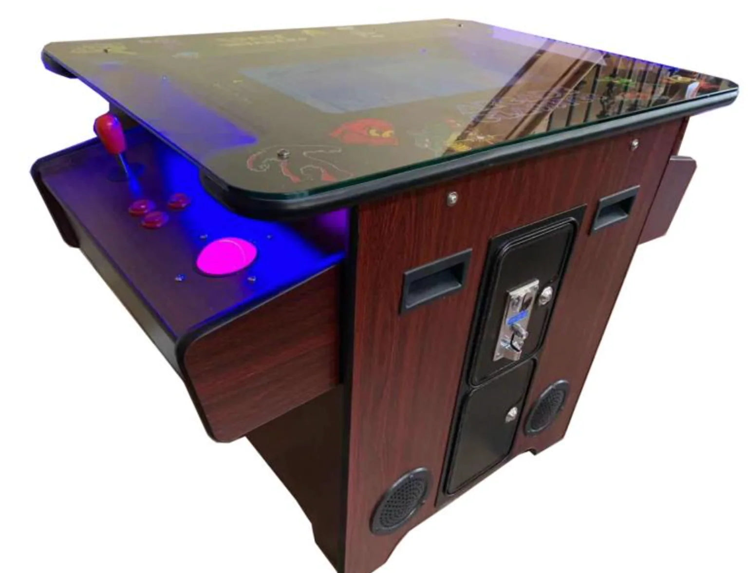 412 Cocktail Arcade Machine TRACK BALL DARK WOOD