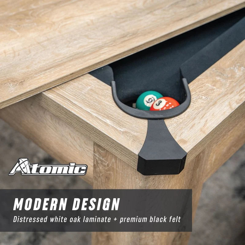 Atomic Hampton 7ft 3-In-1 Combo Game Table | Billiards + Ping Pong + Dining - SKU: G05302W-TAN