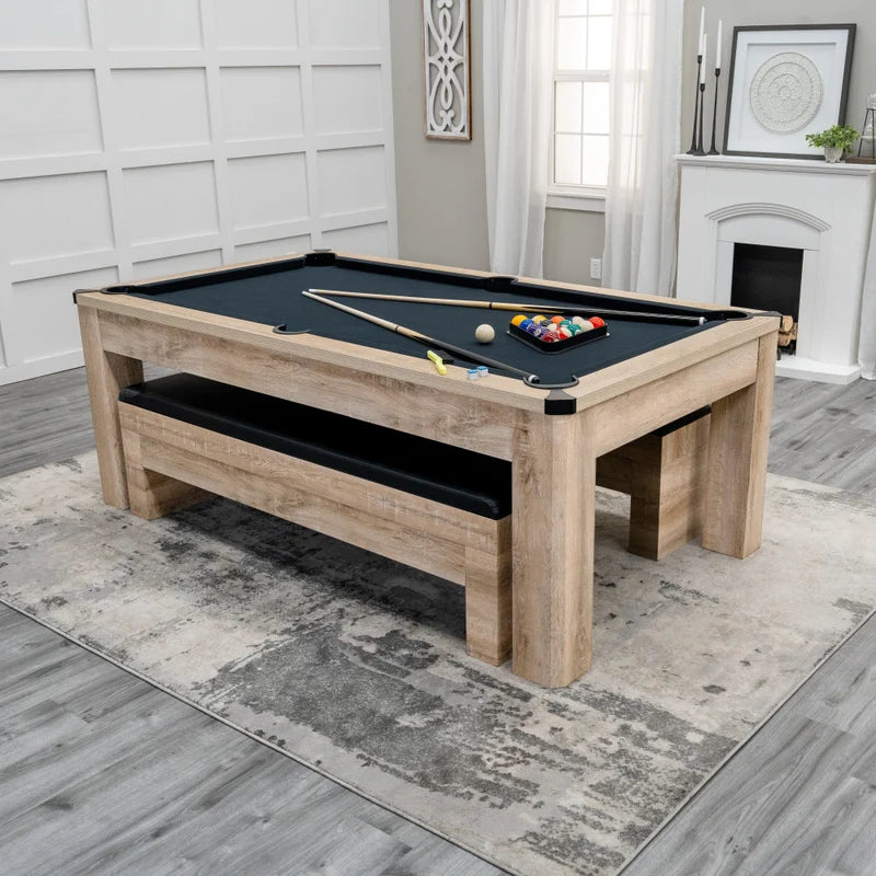 Atomic Hampton 7ft 3-In-1 Combo Game Table | Billiards + Ping Pong + Dining - SKU: G05302W-TAN