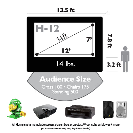 Outdoor Home Theater System 12'