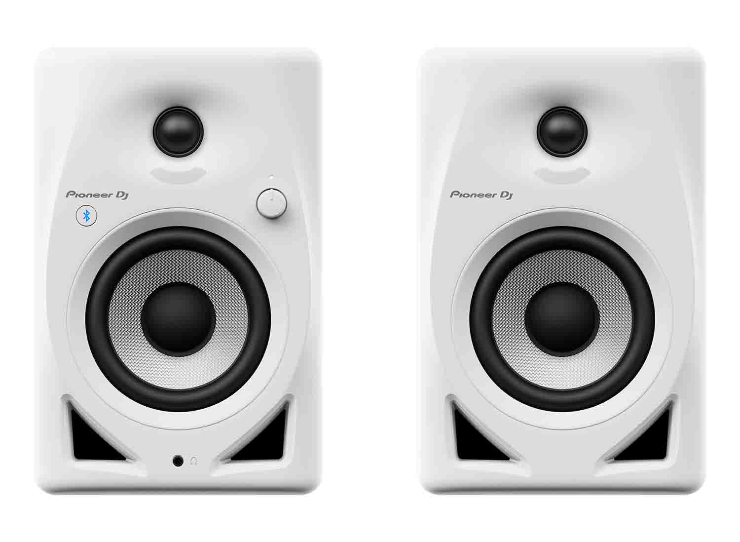 Pioneer DJ DM-40D-BT-W 4-inch Desktop Active Monitor Speaker with Bluetooth - White